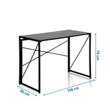 Taitettava kirjoituspöytä EASY UP MULTI mittakuva, 100 × 50 cm ja korkeus 75 cm, valmistaja hjh OFFICE