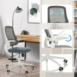 Home Office -toimistotuoli MIKO W ECO harmaana, hengittävä verkkoselkänoja, säädettävät käsinojat ja pyörät, valmistaja hjh OFFICE