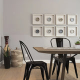 Mustat metalliset VANTAGGIO COMFORT-bistrotuolit puupöydän ääressä, valmistaja hjh OFFICE