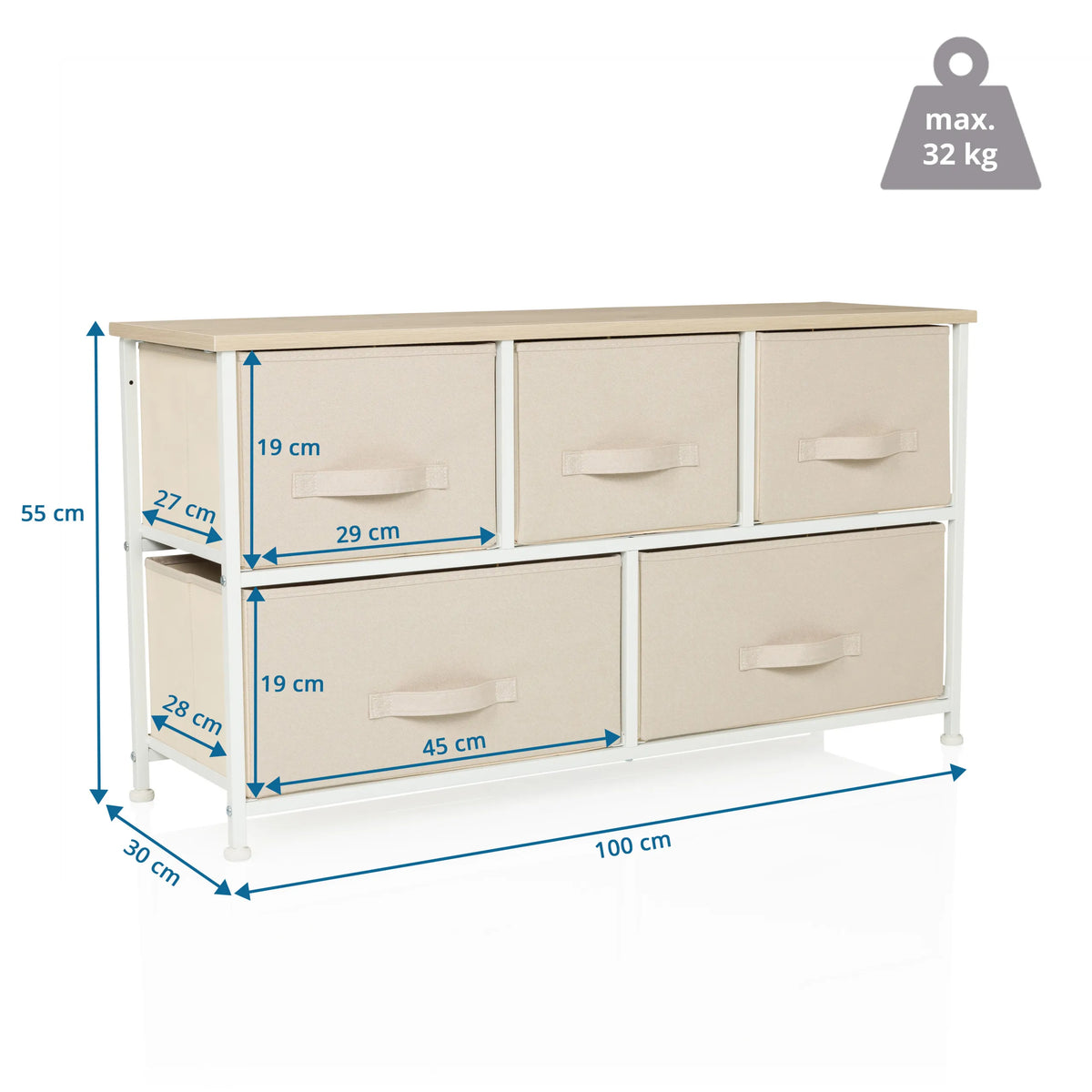 Lipasto FOLDAR mitat 100 × 30 cm ja maksimikuormitus 32 kg, valmistaja hjh LIVING