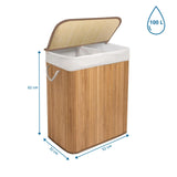 Pyykkikori FALSTER XL B mitat 62 x 52 x 32 cm ja 100 L tilavuus, valmistaja hjh LIVING