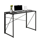 Taitettava kirjoituspöytä EASY UP MULTI mustana, mitat 100 × 50 cm, metallirungolla ja ristikkorakenteella, valmistaja hjh OFFICE