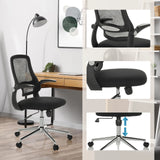 Home Office -toimistotuoli MIKO B ECO värissä musta, verkkoselkänoja, säädettävä istuinkorkeus ja pyörät, valmistaja hjh OFFICE