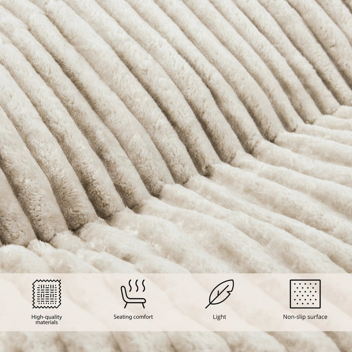 Istuinsäkit Sitzolo R-mallin beige vakosametti, valmistaja hjh LIVING