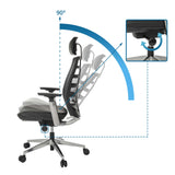 High End -toimistotuoli SPINIO ELITE L-tuolin 90 asteen säädettävä kallistusmekanismi, valmistaja hjh OFFICE