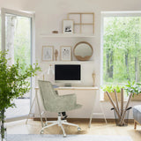 Harmaa Home Office -toimistotuoli SOLAO LIFE W pyörillä valoisassa työhuoneympäristössä, valmistaja hjh LIVING