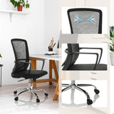 Home Office -toimistotuoli STAR-TEC S mustana verkkoselkätuella, käsinojilla ja tähtijalalla, valmistaja hjh OFFICE