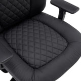Mustan keinonahkaisen XXL Pullmann Gen2 pyörivän tuolin istuinosan tikattu pehmuste, valmistaja hjh OFFICE