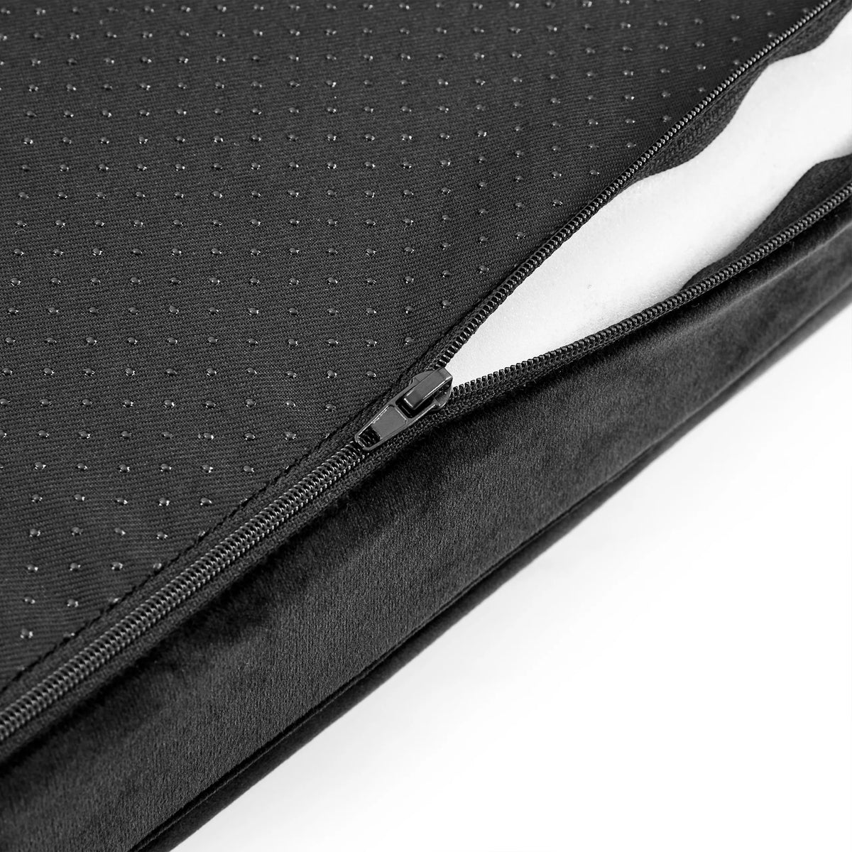 Vetoketju Podi Velvet 1-jalkatuen mustassa rei'itetyssä päällismateriaalissa, valmistaja hjh OFFICE
