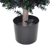 Musta ruukku varrella ja vihreillä lehdillä, Tekokasvi BUXUS, valmistaja hjh OFFICE