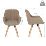 Pehmustettu tuoli SCANDI SOFT mittatiedot: korkeus 84 cm ja leveys 56 cm, valmistaja hjh LIVING