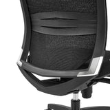 Ammattitason toimistotuoli PORTO MAX HIGH I-tuolin verkkoselkänojan takapuoli, väri musta, valmistaja hjh OFFICE