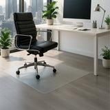 Maitovalkoinen FORTIFLEX suojamatto koville lattioille, 120 × 90 cm, toimistotuolin alla, valmistaja hjh OFFICE