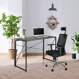 Schwarzer Klappschreibtisch EASY UP MULTI in den Maßen 100 x 50 cm mit einem Laptop von hjh OFFICE