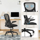 Home Office -toimistotuoli BELIO mustana verkkoselkänojalla, säätömekanismilla ja pyörillä, valmistaja hjh OFFICE