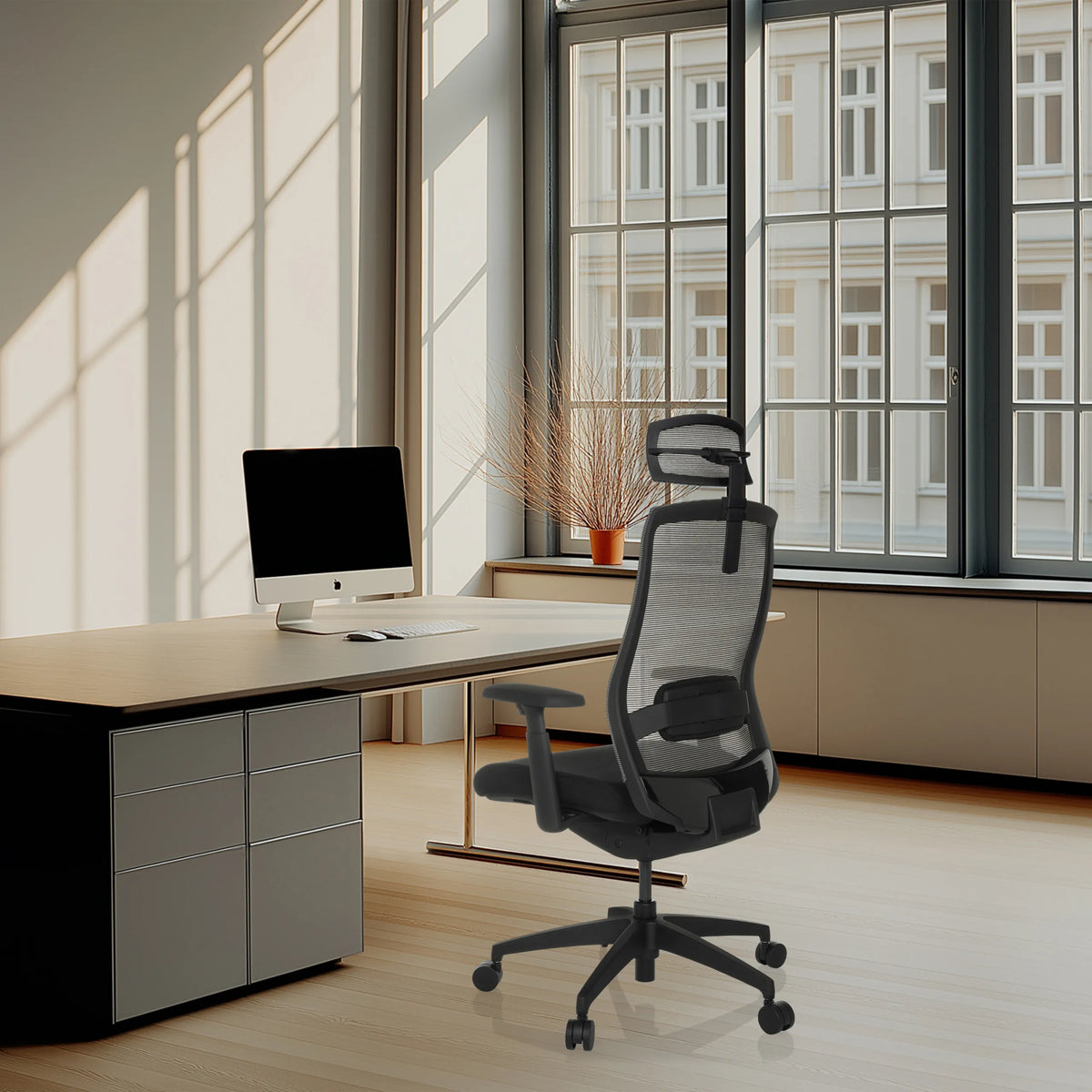 Mallin COLORE KOPFSTUETZE musta päätuki toimistotuolissa, valmistaja hjh OFFICE