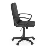 Musta Home Office -toimistotuoli STAR-TEC CL300 käsinojilla ja viisisakaraisella rullajalustalla, valmistaja MyBuero – 360 asteen näkymä (sivuprofiili 80°)