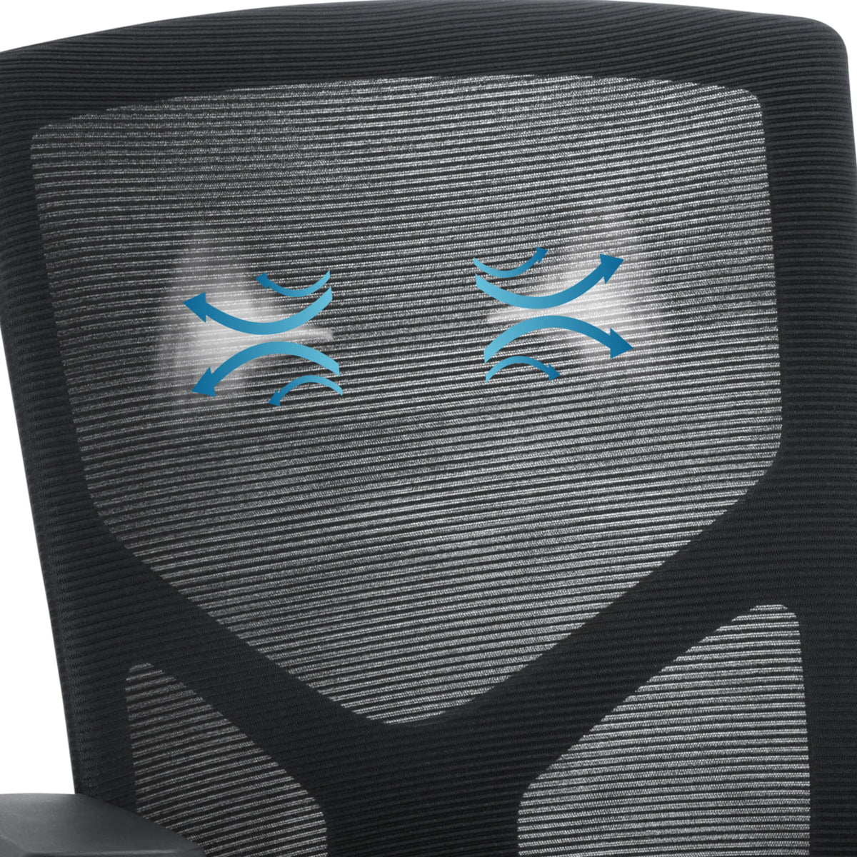 Vapaasti keinuvat tuolit BRETON V B-tuolin selkänojan hengittävää verkkokangasta, valmistaja hjh OFFICE