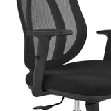 Ammattitason toimistotuolin Filaro käsinoja ja verkkoselkänoja mustana, valmistaja hjh OFFICE