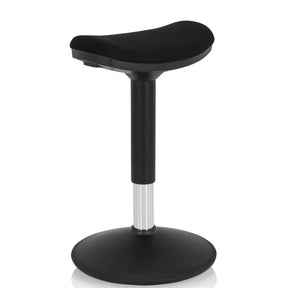 Musta seisomatuki BALANCE SIT I B pehmustetulla istuimella ja pyöreällä jalustalla, valmistaja hjh OFFICE