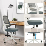 Home Office -toimistotuoli MIKO W ECO harmaana verkkoselkätuella, säädettävällä istuinkorkeudella ja pyörillä, valmistaja hjh OFFICE