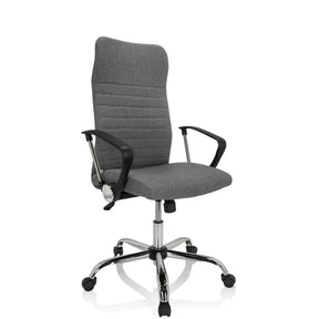Home Office -toimistotuoli ARTON 40 harmaalla kangasverhoilulla ja kromatuulla jalustalla, valmistaja hjh OFFICE