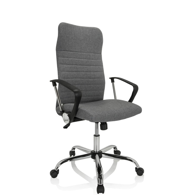 Home Office -toimistotuoli ARTON 40 harmaalla kangasverhoilulla ja kromatuulla jalustalla, valmistaja hjh OFFICE