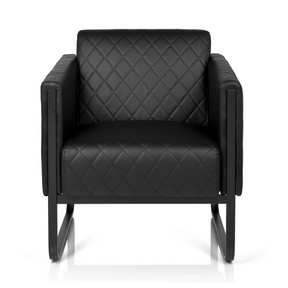 Musta Pehmustetut nojatuolit ARUBA BLACK timanttitikauksella ja rekijalarjalla, valmistaja hjh OFFICE