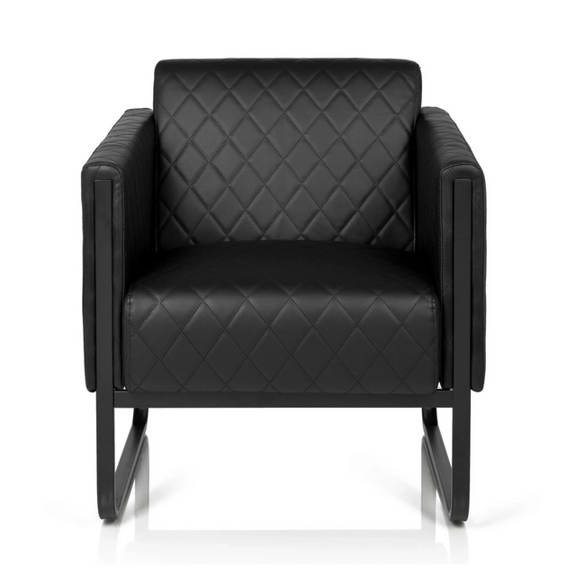 Musta Pehmustetut nojatuolit ARUBA BLACK timanttitikauksella ja rekijalarjalla, valmistaja hjh OFFICE