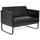 Musta leposohva BALI BLACK kaksipaikkaisena metallirungolla, valmistaja hjh OFFICE