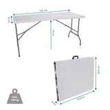 Taittopöytä EASY UP MULTI II mittoineen 152 × 70 cm ja kantavuudella 100 kg, valmistaja hjh OFFICE