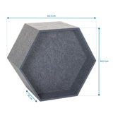 Väliseinä FLEXMIUT STORE B mitan piirustus 62,5 × 54,5 cm, valmistaja hjh OFFICE