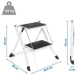 Taitettavat tikkaat SOLID W1 mittapiirustus, korkeus 44 cm ja kantavuus 150 kg, valmistaja hjh OFFICE