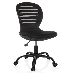 Musta Home Office -toimistotuoli CASLA verkkoselkänojalla ja viidellä pyörällä, valmistaja hjh OFFICE