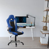 Pelituoli GAME SPORT väreissä sininen, musta ja valkoinen pyöräjalustalla, valmistaja hjh OFFICE
