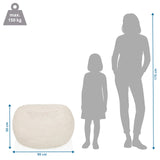 Istuinsäkit Sitzolo R mittojen piirustus, 90 × 50 cm ja maksimikuormitus 150 kg, valmistaja hjh LIVING