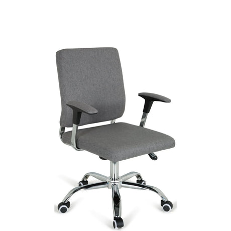 Home Office -toimistotuoli CHARLES I tummanharmaa, käsinojat ja kiiltävä jalkaristi, valmistaja hjh OFFICE