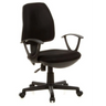 Musta Home Office -toimistotuoli CITY 10 käsinojilla ja pyörillä, valmistaja hjh OFFICE