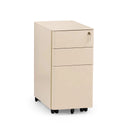 Beige metallinen Rullalaatikosto COLOR I kolmella laatikolla ja pyörillä, valmistaja hjh OFFICE