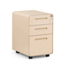Beige metallinen Rullalaatikosto COLOR PLUS I kolmella laatikolla ja pyörillä, valmistaja hjh OFFICE