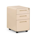 Beige metallinen Rullalaatikosto COLOR PLUS I kolmella laatikolla ja pyörillä, valmistaja hjh OFFICE