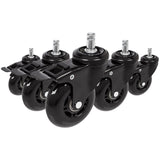 5x ROLO SKATE S 11mm/75mm sis. Seisontajarrun | Kovat lattiat - Tuolin rulla 
