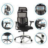 High End -toimistotuoli POFIT GEN2 musta, verkkoselkänoja ja säädettävät toiminnot, valmistaja hjh OFFICE