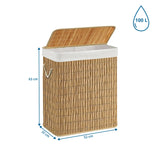 FALSTER XL R-pyykkikorin mittapiirros, 63 × 52 cm ja 100 l tilavuus, valmistaja hjh LIVING