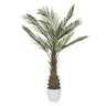 Vihreä Tekokasvi DRACAENA viuhkamaisilla palmunlehdillä valkoisessa ruukussa, valmistaja hjh OFFICE