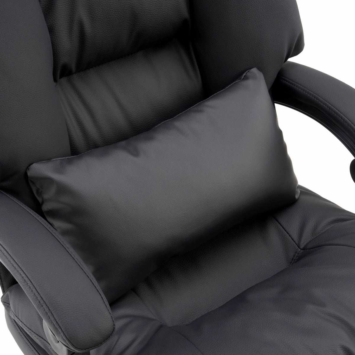 Relax Legoro Home Office -toimistotuolin lanneuudistus mustasta keinonahasta, valmistaja MyBuero