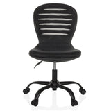 Musta Home Office -toimistotuoli CASLA verkkoselkänojalla ja viisisakaraisella rullajalustalla, valmistaja hjh OFFICE – 360 asteen näkymä (etunäkymä 0°)