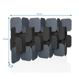 Väliseinä FLEXMIUT PLUG mittoineen 174 x 114 cm, värit harmaa ja tummanharmaa, valmistaja hjh OFFICE