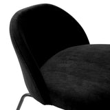 Pehmustetun tuolin VELVO musta pehmustettu selkänoja ja istuin, valmistaja hjh OFFICE