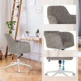 Korkeuden säädettävä jalkoristi ja harmaa päällinen Home Office -toimistotuoli SOLAO HOME, valmistaja hjh LIVING